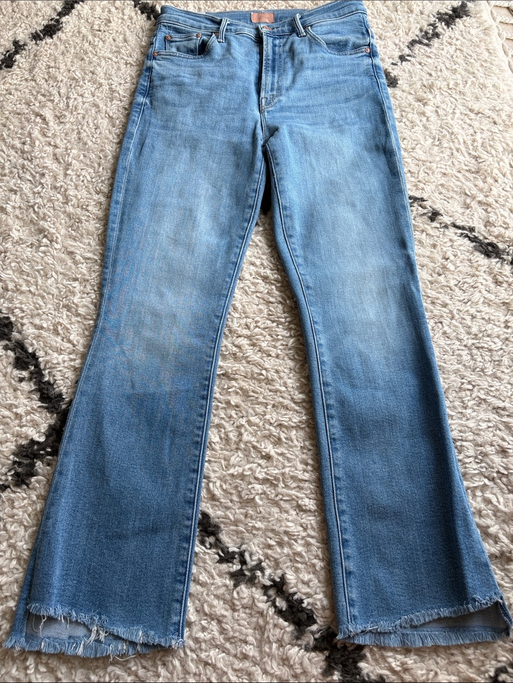 MOTHER Light Blue Straight Leg Jeans size 26